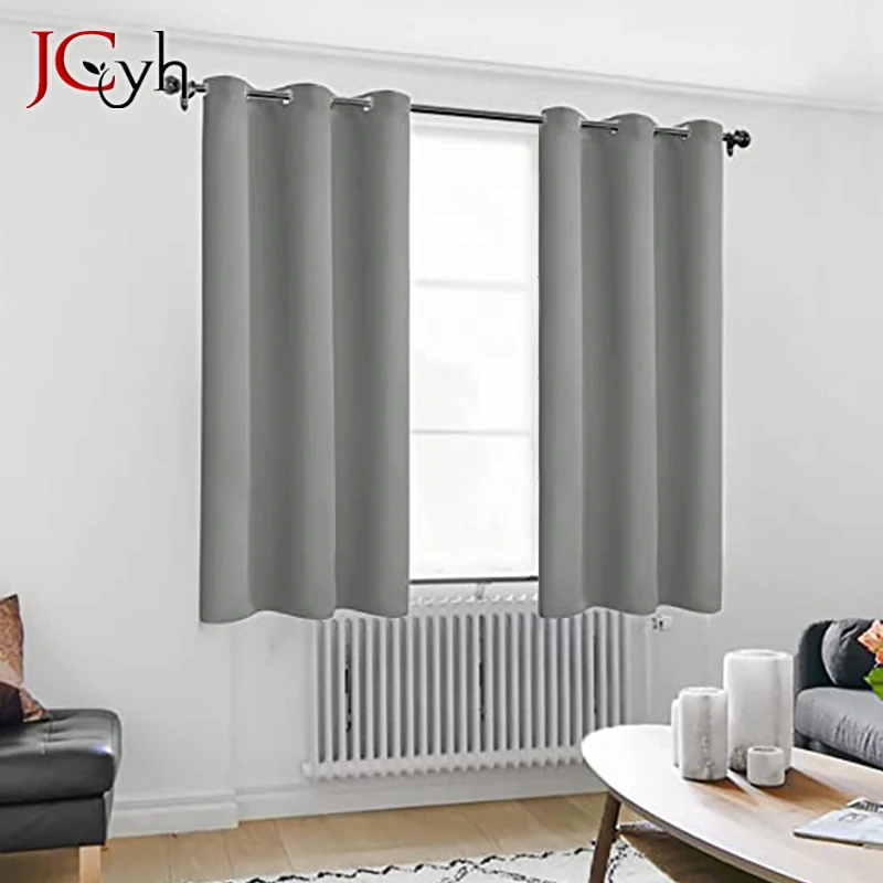 Modern Blackout Short Curtain for Bedroom Living Room Window Thermal Curtains Blinds Door Drape Cortina Opacas Home High Shading