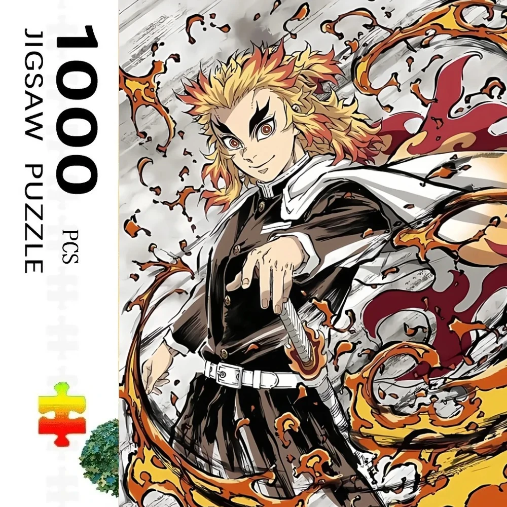 

1000pcs Jigsaw Puzzle, Demon Slayer Puzzle, Perfect for DIY Creative Fun with Family,Gift ,teasing Toy
