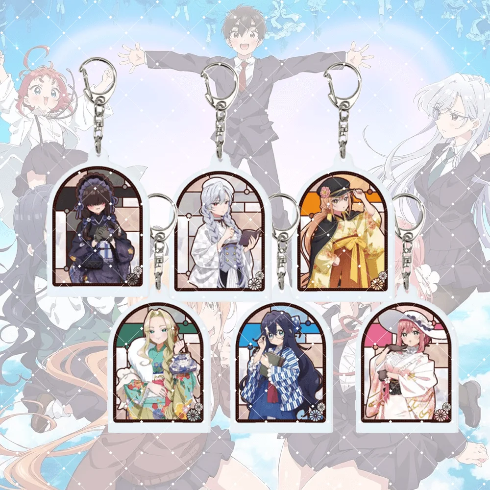 

Hakari Hanazono 6cm Acrylic Stand Keychain The 100 Girlfriends Who Really Love You Anime Figure Bag Pendant Decor Gift For Fans