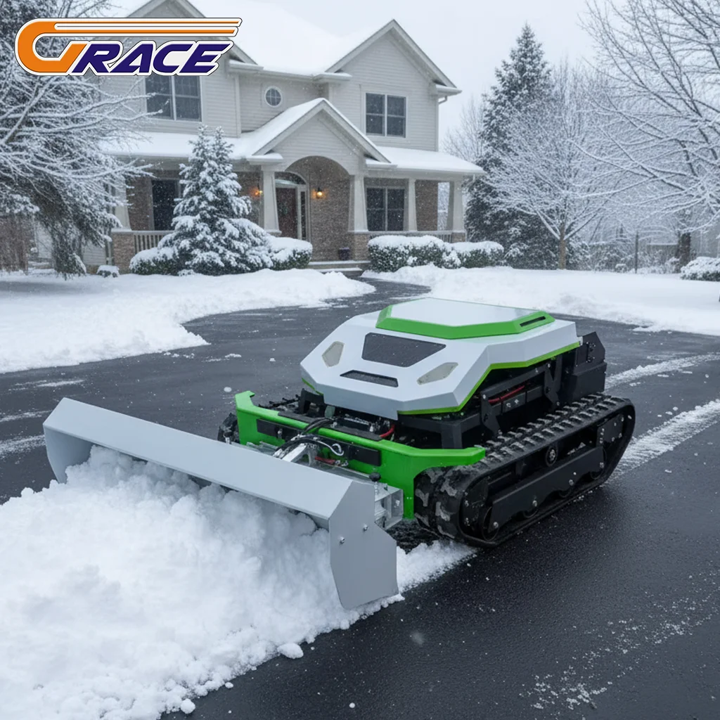 4 in 1 Charging Lawn Mower Remote Control Snow Sweeper Bulldozer Snow Pusher