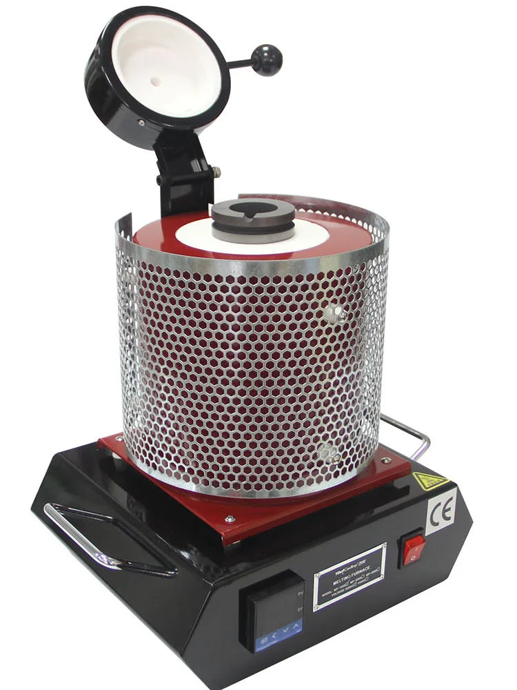 1 كجم فرن صهر الذهب 1150 ° فرن صب المعادن المدمج عالي الحرارة C لصهر خردة معدنية من الألومنيوم والنحاس الذهبي