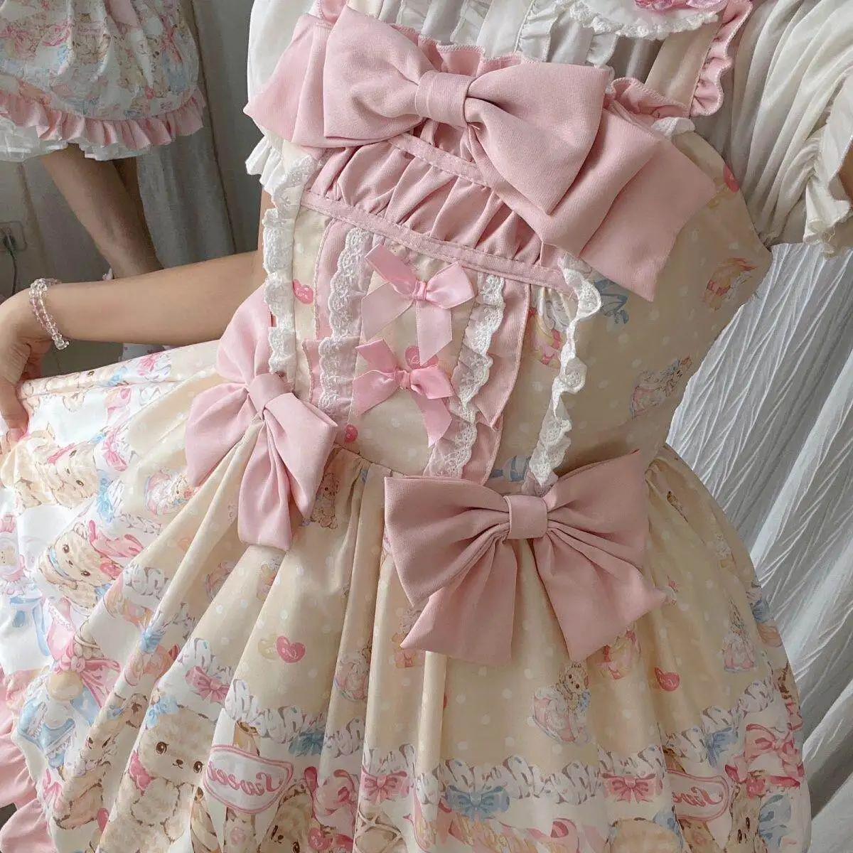 

Original design Lolita sweet cute suspender jsk vestido largo elegante para fiesta bodycon dress vestidos
