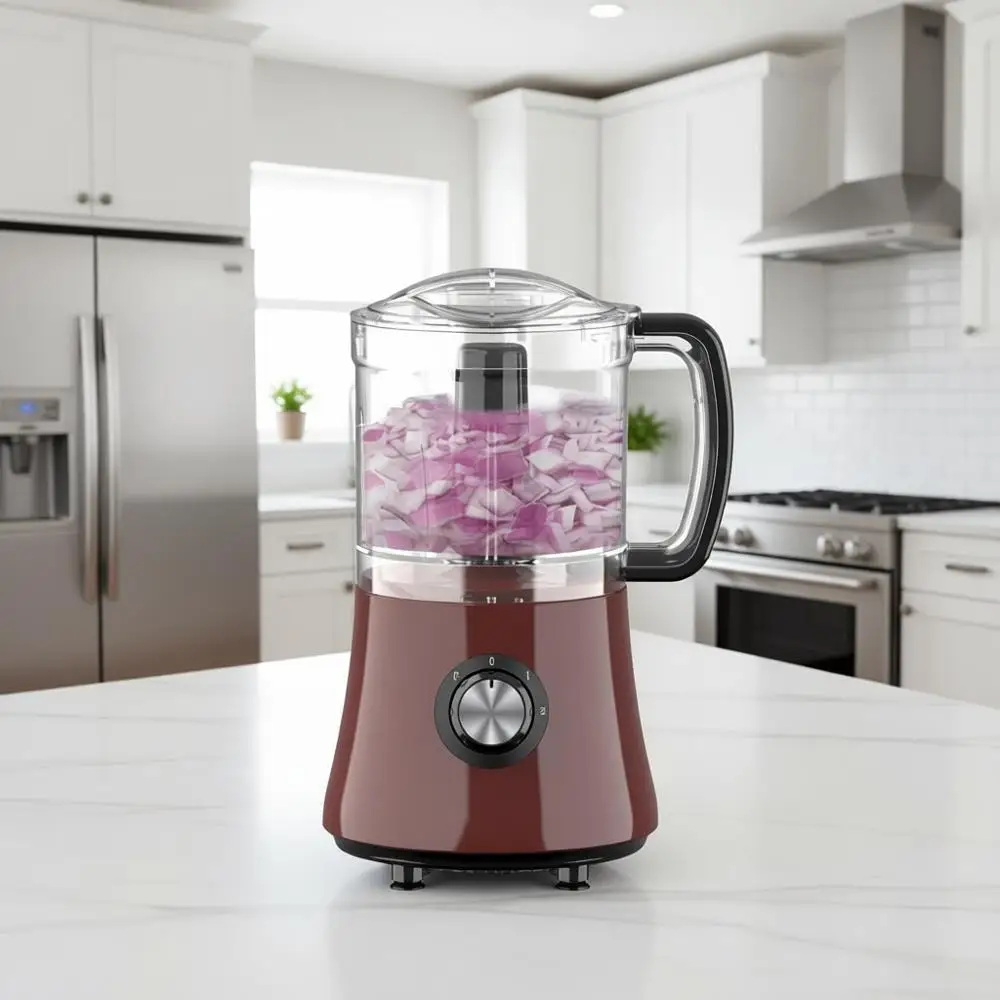 

3-Cup Electric Vegetable Chopper: Multi-Function Mincing, Emulsifying & Chopping Aid