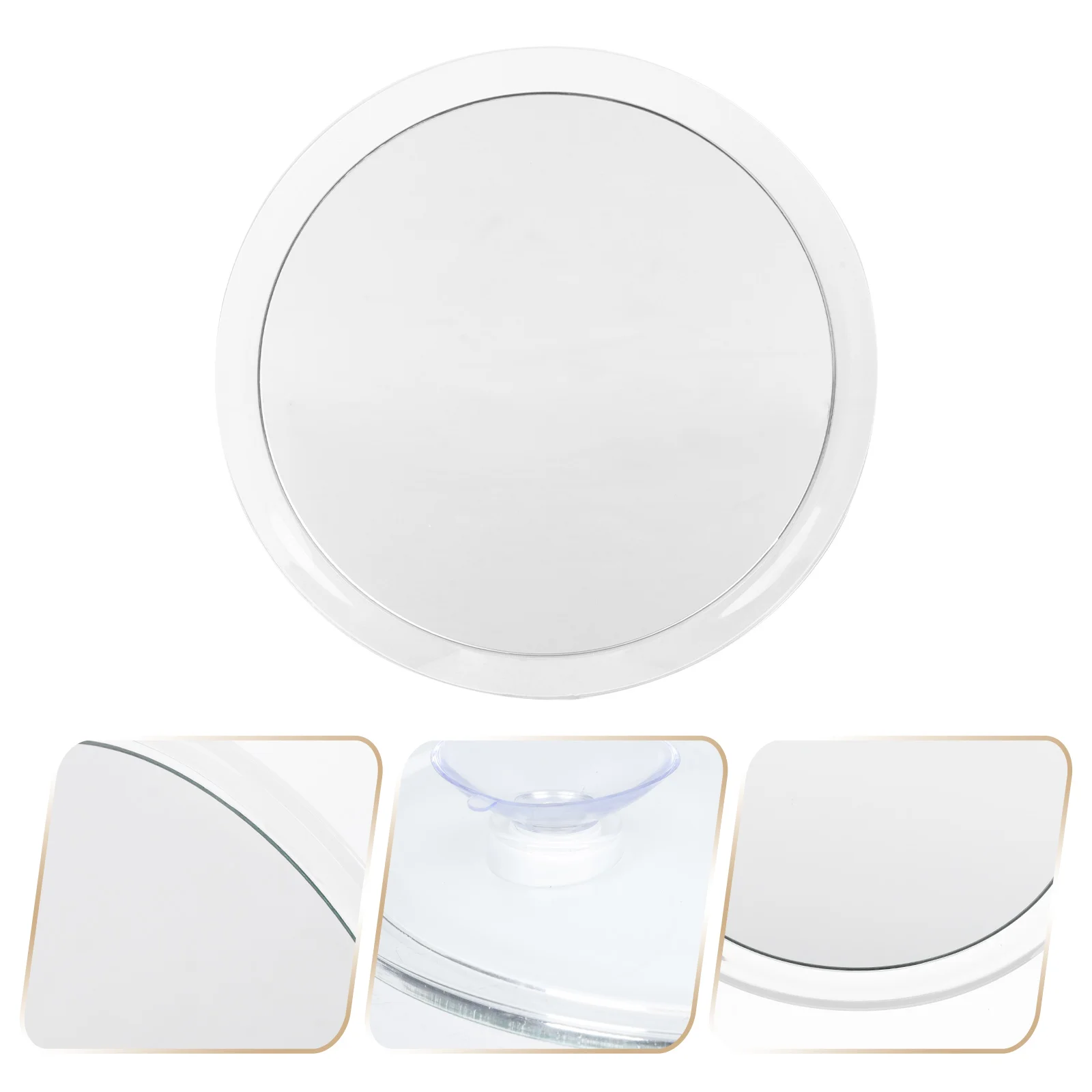 Decor Suction Cup Vanity Mirror Magnifying Makeup Sucker Anti-mist Bathroom Chic Punch-free White