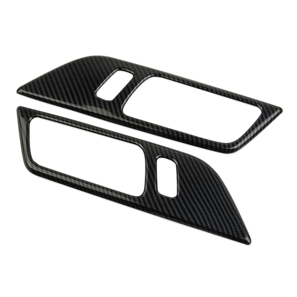 Inner Door Handle Panel Cover Trim for Ford Mustang 2024 Accessories Carbon Fiber ,Without Memory Seat Button