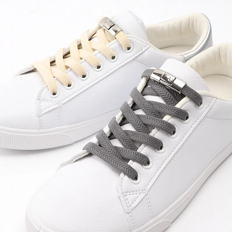 No Tie Shoe Laces For Sneakers Elastic Shoelaces Flat Quick on and off Lazy Shoes Lace Men And Women Shoes Accessories