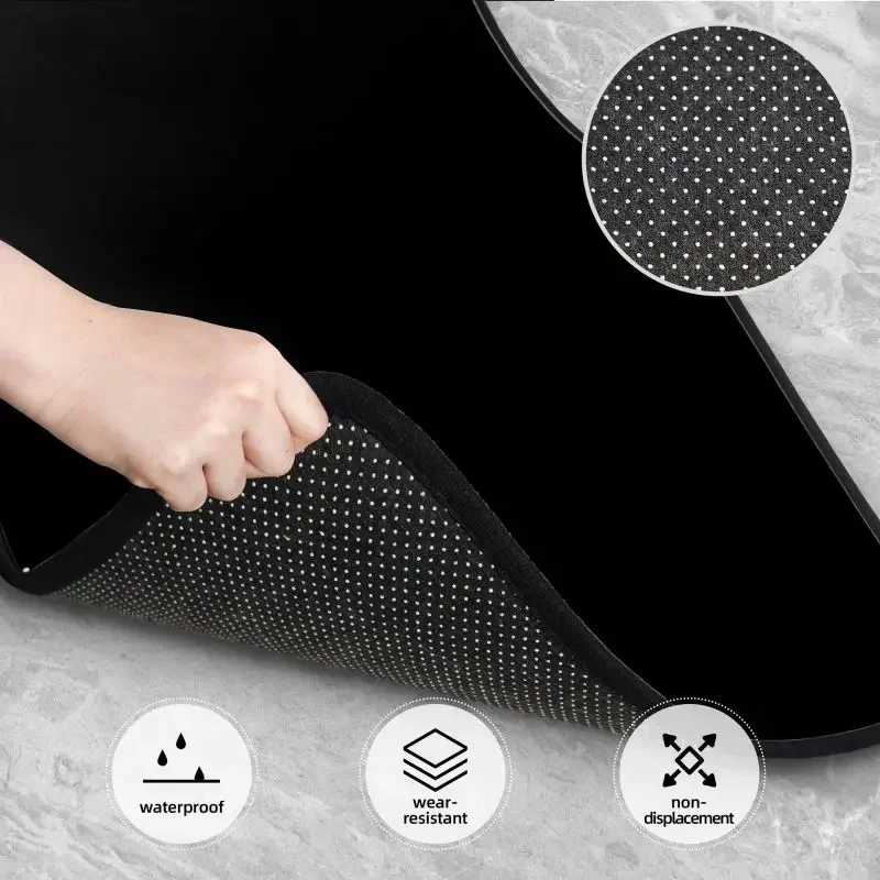 Universal anti slip carpet front and rear car floor mats 2or4 piece set, black solid color car floor mats, car accessories