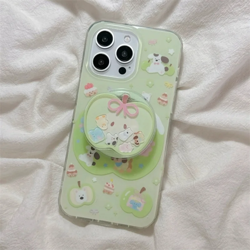 마그세이프 마그네틱 폰 홀더 스탠드 그립톡 그립톡 아이폰 15 16 삼성 걸 브라켓용 한국 귀여운 쉐이크 애플