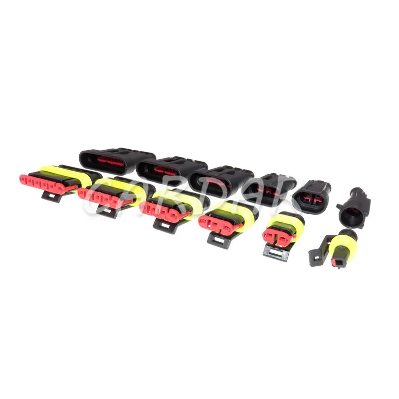 High Quality Superseal AMP/Tyco Waterproof Electrical Connector AC Assembly 1/2/3/4/5/6 Pin Sealed Plug Wire Socket For Truck - Detail 1