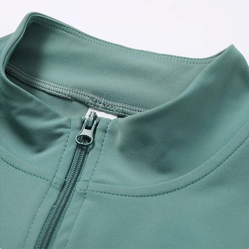 Zipper Sports Top Women Gym Long Sleeve for Fitness Coat Running Women Clothing Running Workout Tights Gym Tops Yoga Shirts