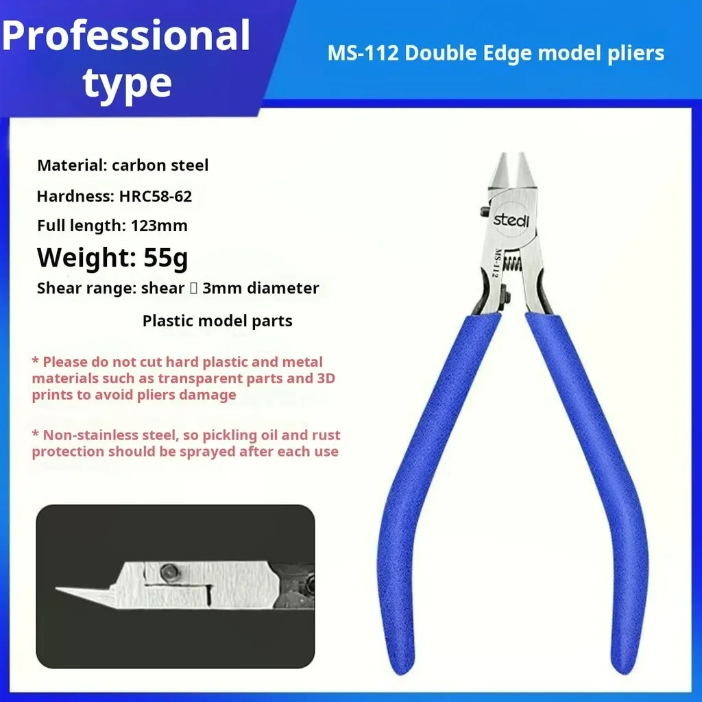 Stedi MS-112 Double Blade Scissors Pliers Flush Pliers for Gundam Model Tool Plastic Model Parts Cutting Nipper Hobby Tools DIY
