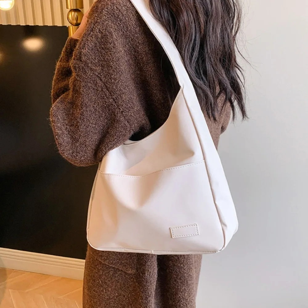 Bolso de mano elegante de piel sintética de Color sólido, bolso de hombro tipo Bombonera coreano de gran capacidad, bolso informal que combina con todo para mujer, regalos de cumpleaños