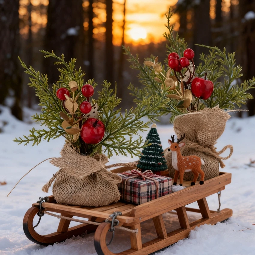 نباتات اصطناعية زهور منزلية لغرف سالا مهرجان ديكور جميل في الهواء الطلق حديقة الزفاف أشجار عيد الميلاد إكليل هدايا عيد الميلاد ذاتية الصنع