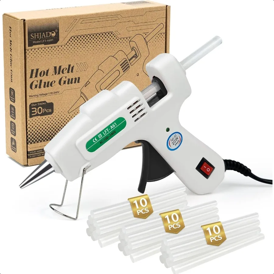 

Mini Hot Glue Gun Kit with 30 Glue Sticks Fast Preheating Hot Melt Gun High Temp for School Crafts DIY Arts and Quick Home Repa