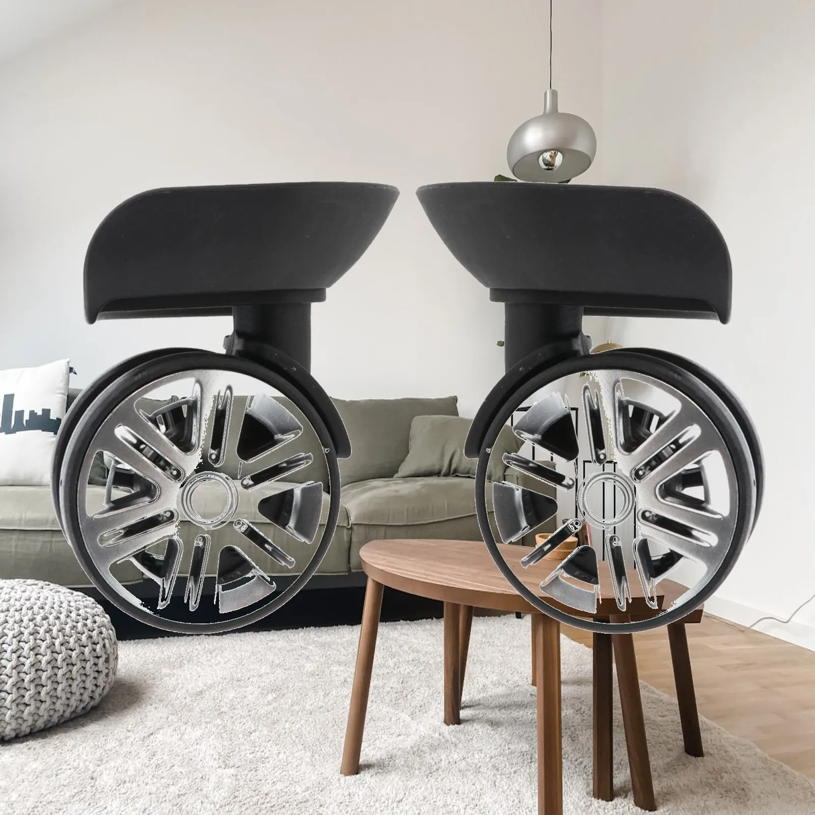 Easy Install Universal Suitcase Replacement Wheels PVC Luggage Casters for Foldable Stands and Bag Wheel Repair