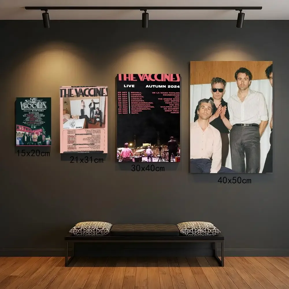 band T-The Vaccines-S Poster Self Adhesive Wall Decor for Modern Home Cafe Office and Bar