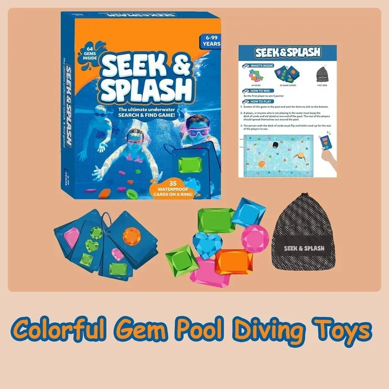 The Ultimate Underwater Adventure Game Colorful Gem Pool Diving Toys Learning Games Toys Outdoor Activities for Summer Pool