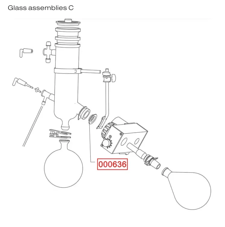 Sello de evaporador rotativo KD22 000636, para BUCHI R-100/R-3/R-114