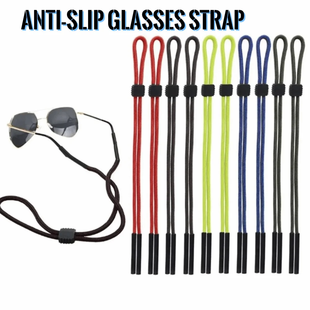 1PC Polyester Anti-slip Glasses Strap Adjustable Anti-slip Eyeglass Retainer Cord Rubber Multicolor Glasses Chain