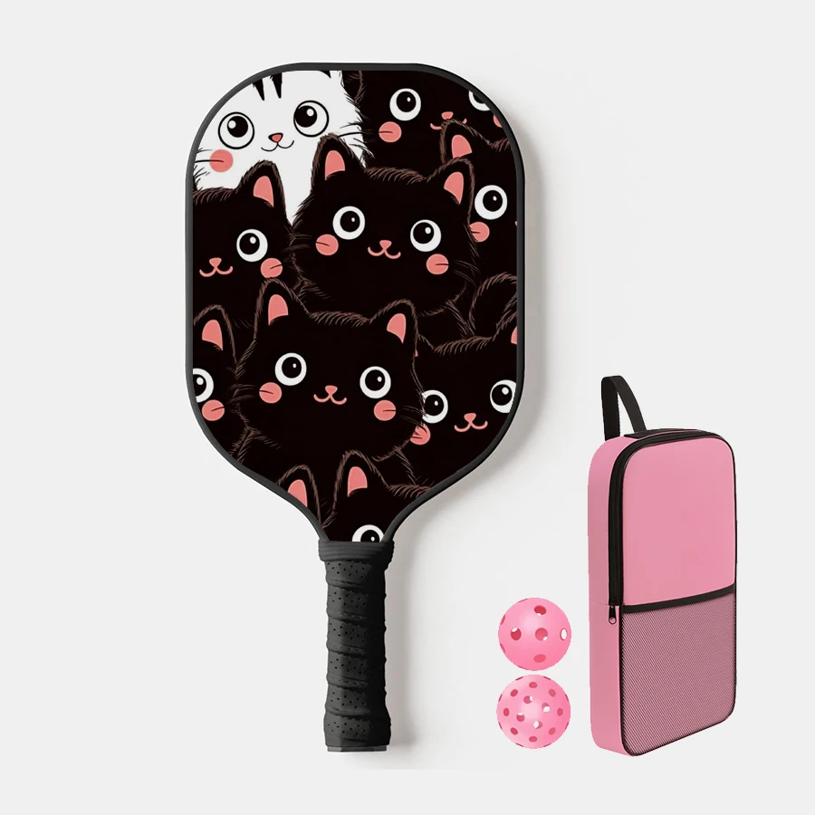 Lucky010 Thermoformed T700 Raw Carbon Fiber/ Fiberglass Pickleball Paddle Spin Textured Surface With Foam Edge Ergonomic Grip