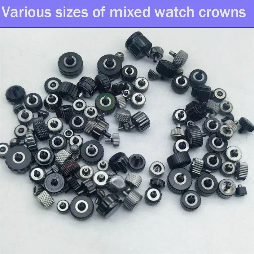Various Sizes Mixed Watch Heads Male Female Adjustable Time Miscellaneous Watch Crown Randomly Shipped Watch Accessories