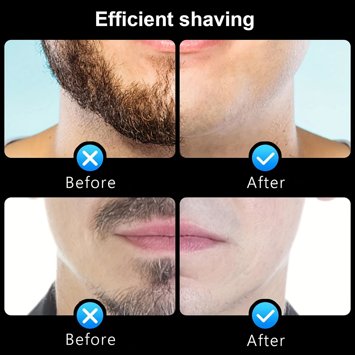 1PC Men's Electric Razor Shaver Digital Display Intelligent Mini Portable Wet and Dry Rechargeable Washable Beard Razor Razor