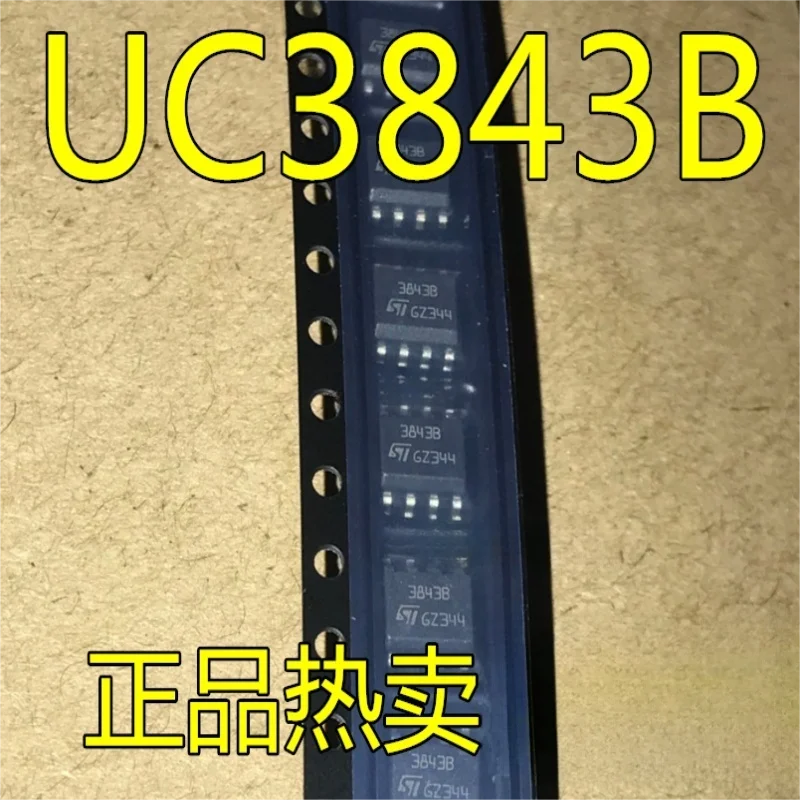 Fonte de alimentação UC3843B IC, 3843B, UC3842B, 3842B, UC3843BD1013TR, importado, mas não produzido domesticamente, 100pcs