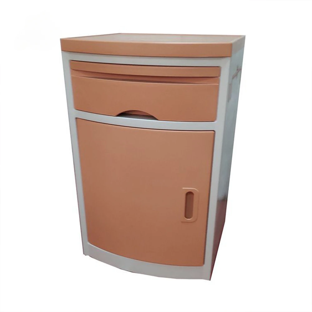 

Low Price Popular Quality ABS Plastic Hospital Nursing Home Clinic Bedside Cabinet Locker With Towel Hangers