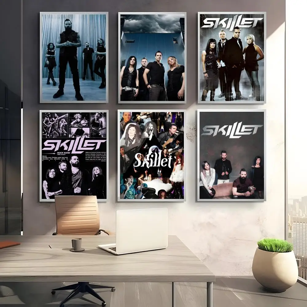 Band S-Skillet Poster HD art sticky wall waterproof home living room bedroom bar aesthetic decoration