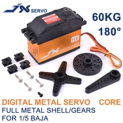 RC Servo JX RC Servo PDI-HV2060MG 60KG High Torque 180° Digital Servo For 1/5 Baja RC Car