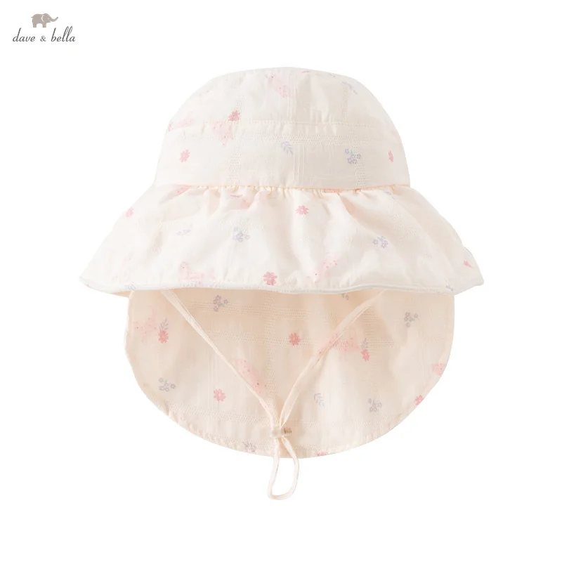 Dave Bella Kids Hat Outdoor Breathable Summer New Fashion Print Hat Sweet Cute Girls Baby Fisherman's Hat DB2251288