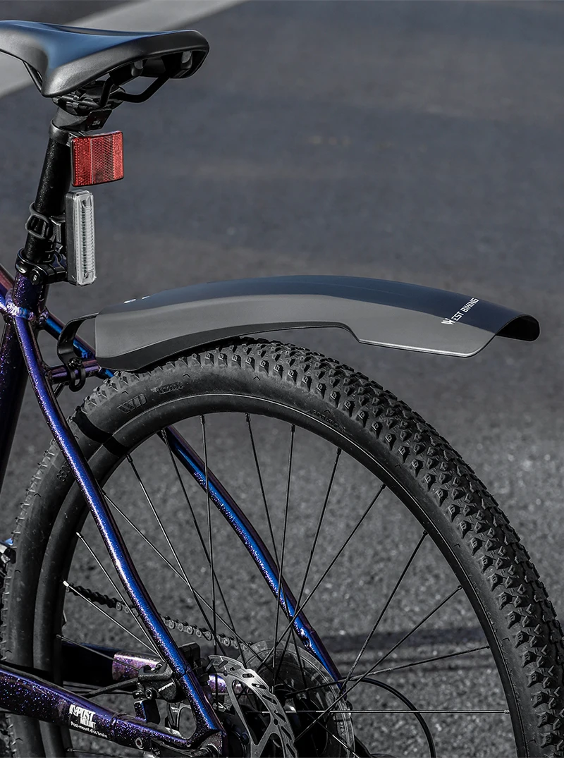 WEST BIKING Mountainbike-Schutzblech-Set 9cm Breiter Bogen Wasserdichte Schutzbleche Schraubbefestigung für 26 27,5 29 MTB Stadtfahrrad-Zubehör – Detail 2