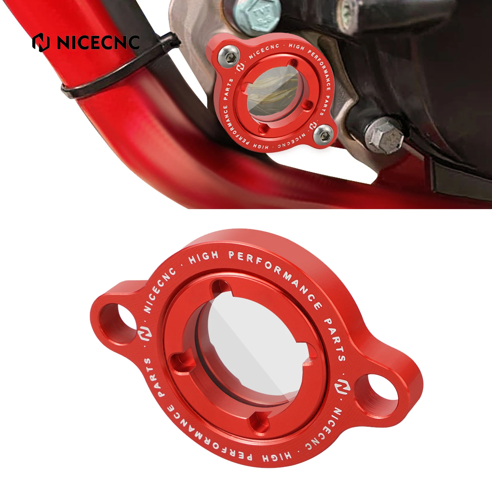 

NICECNC For Beta RR 350 RR 390 RR 430 RR 480 2015-2024 Motorcycle Transparent Engine Oil Filter Cap RR-S 350 390 430 500 2021