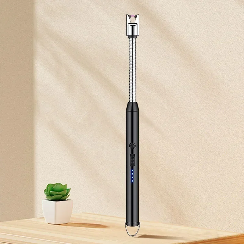 Household portable storage kitchen lighter windproof arc pulse charging ignition gun USB electronic lighter hose ignition rod - Image 4