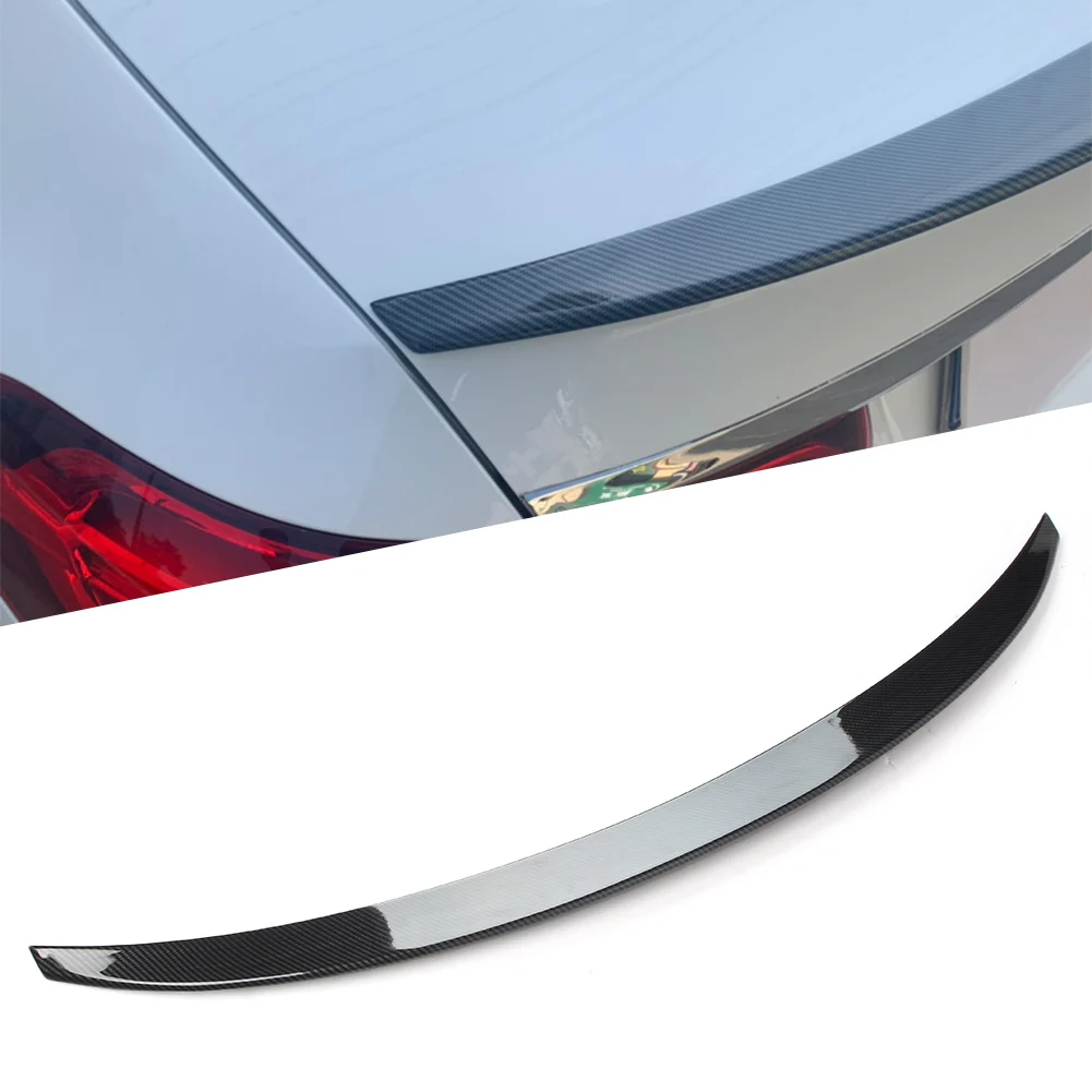 Carbon Style Car Lip Spoiler Rear Tail Trunk Wing Splitter Trim For Mercedes Benz W177 A-Class A180 A200 A220 2019 2020 2021