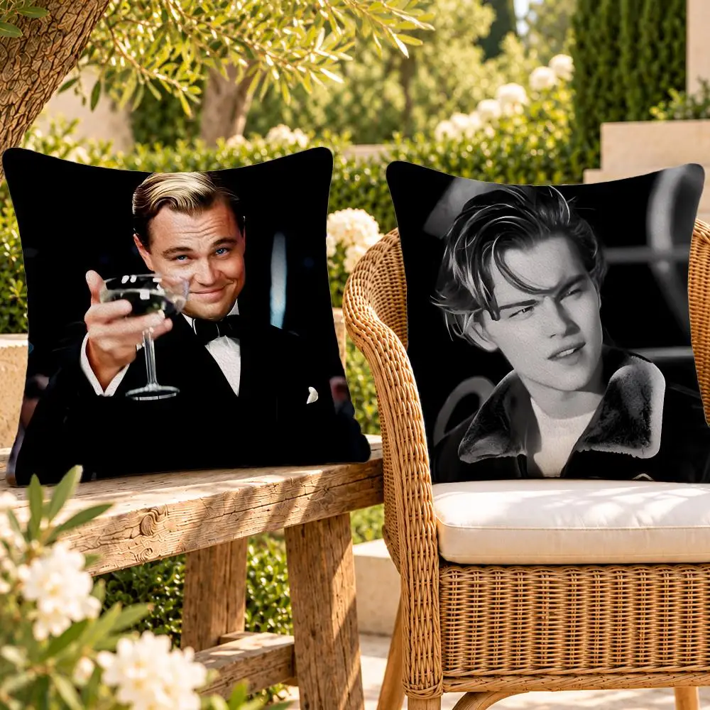 Actor Drama Leonardo DiCaprio Cushion Cover Soft Plush Throw Pillow Cover Washable Sofa Bed Patio Chair Home Decor
