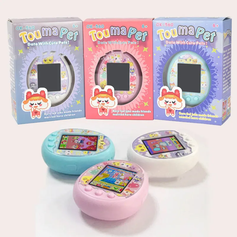 Tamagotchis Electronic Pets Toy Touma PSP Colorful Screen E-pet Game Console Abs Material Interact Toys Kid Brain-training Gifts