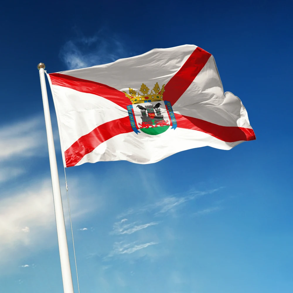 3x5 Ft Vitoria-Gasteiz Vitoria Gasteiz Flag Vivid Color and Fade proof a City of Spain Flags Polyester with Brass Grommets