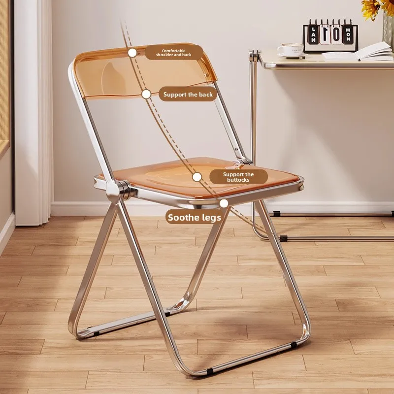 

Fashion Stool Internet Celebrity Makeup Chair Photo Chair Portable Home Folding Chair Cold Drink Restaurant Dining Chair