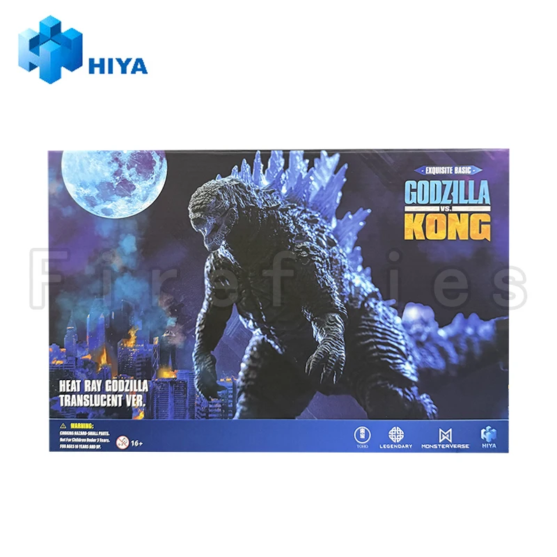 18CM HIYA 7inches Action Figure Exquisite Basic Series Godzilla vs Kong Heat Ray Godzilla Translucent Anime Model