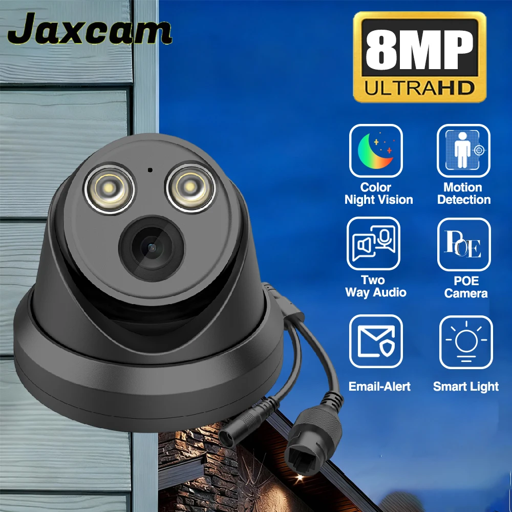 

4K 8MP IP Camera Outdoor POE H.265 2.8mm AI Color Night Vision Two way Audio Home CCTV Video Surveillance Security