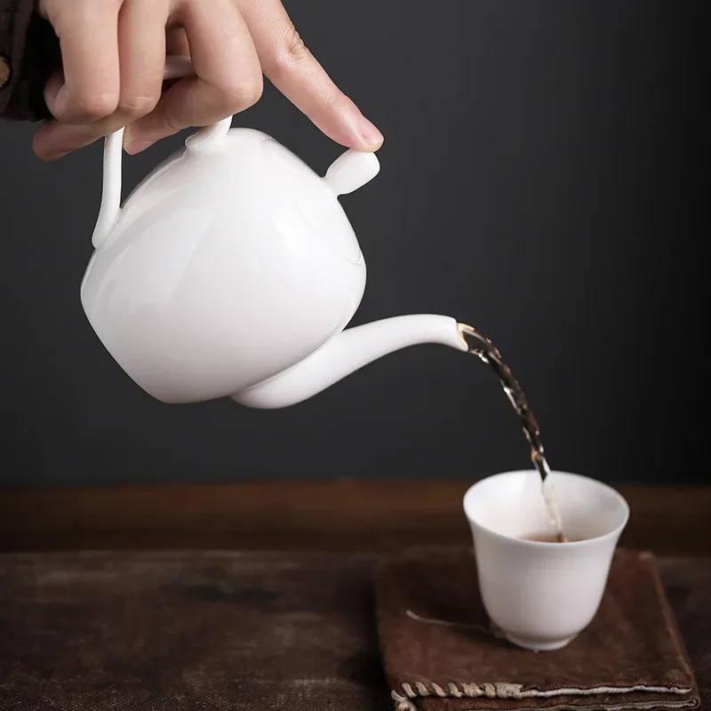

Dehua Teapot - White Porcelain Jade Fat Single Brewing Cup