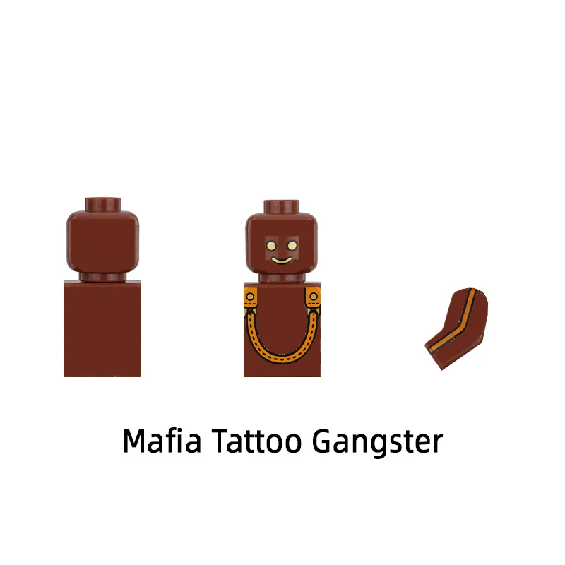 The Mafia Tattoo Gangster Model Blocks MOC Bricks Set Gifts Toys For Children LB01 LB02 LB03