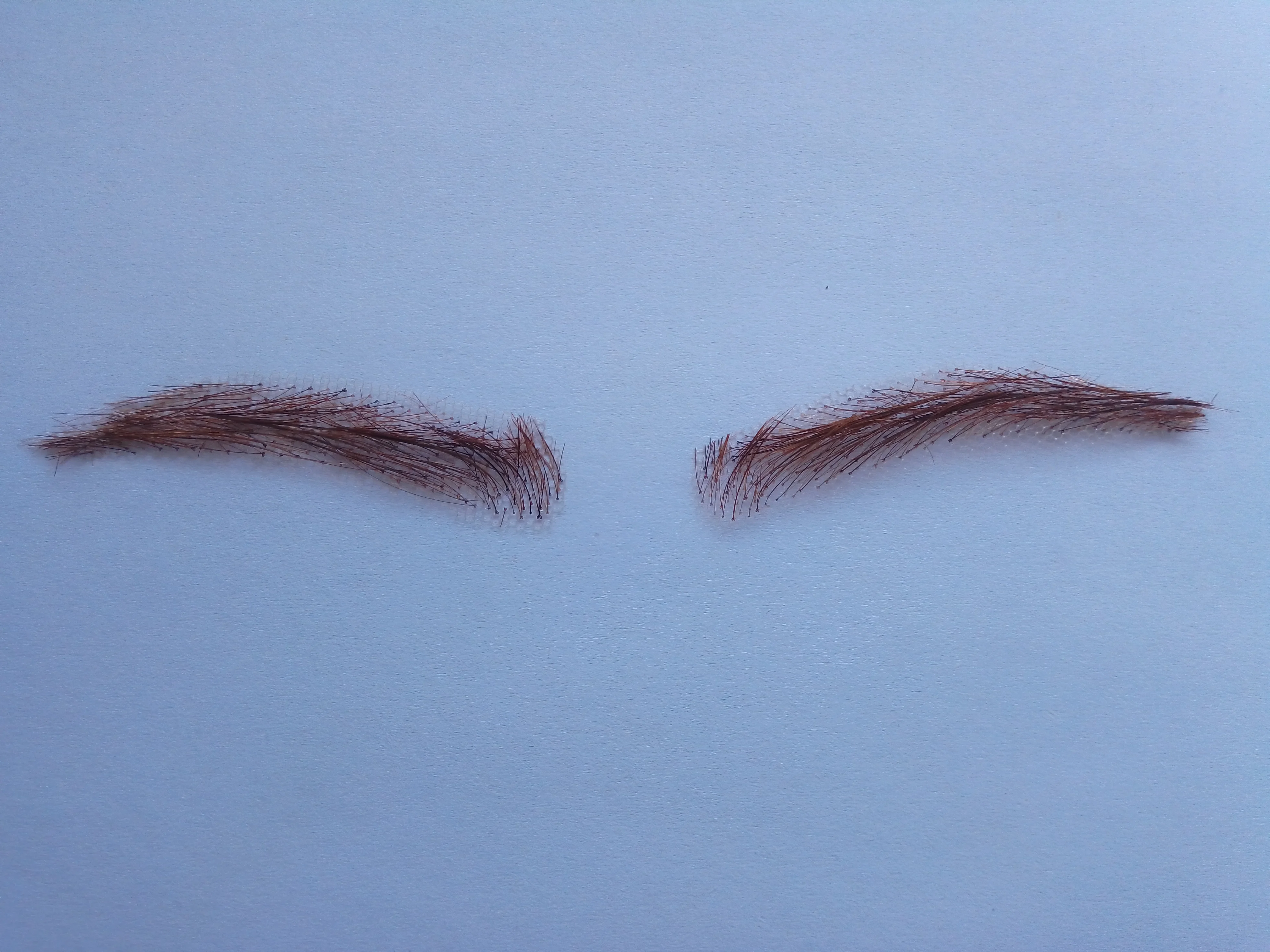 hand made human hair false eyebrow 02 brown color hand knot fake eyebrow