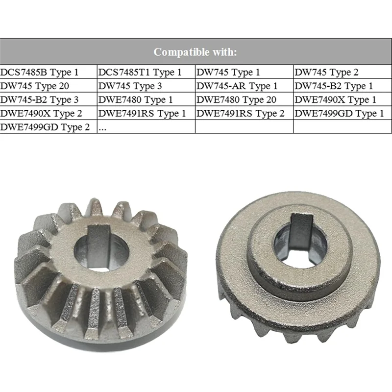 ABUL-adequado para serra de mesa DW745 DWE7490 5140061-65 Substituição de engrenagem cônica - 2 pacotes
