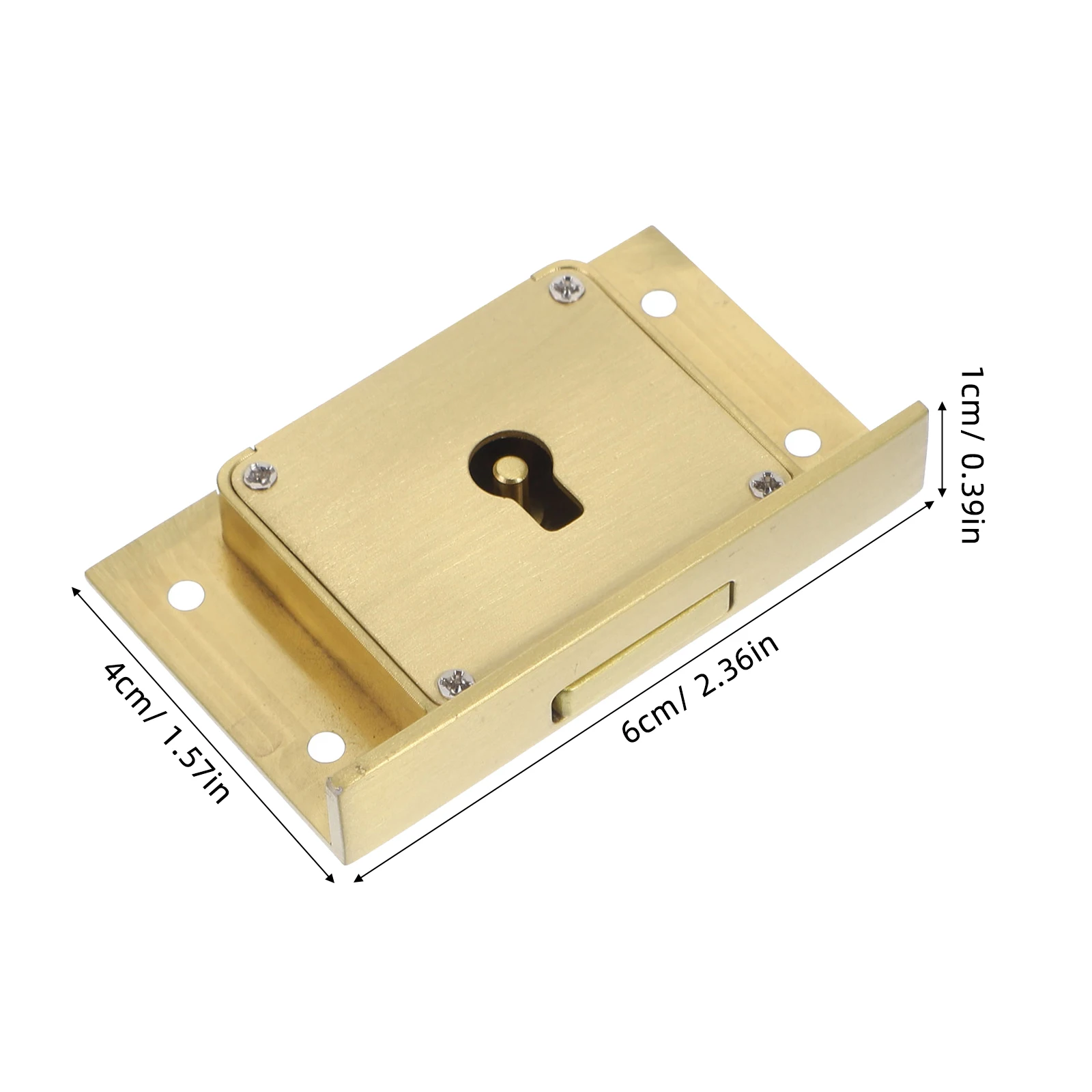 

1 set 1 Set Brass Drawer With Key Vintage Desk Heavy Duty Metal For niture Cabinet Drawers Wood Box Security Retro Cabinet