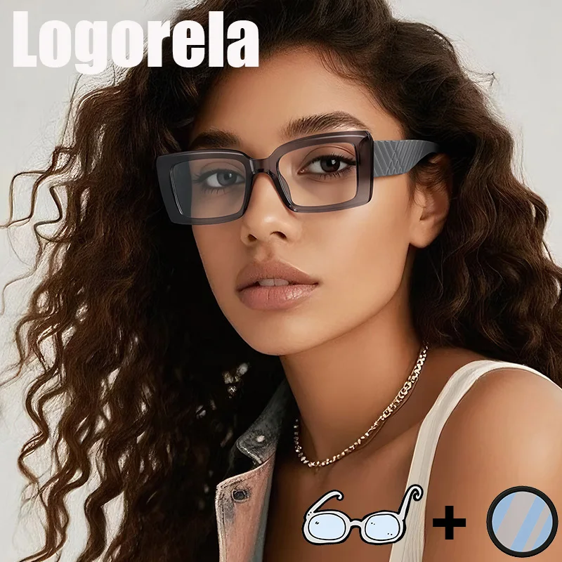 

Logorela 2247 Women Optical Prescription Glasses Anti-Blue Light Photochromic Eyewear Myopia Hyperopia Progressive Eyeglasses