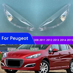 For Peugeot 308 2011 2012 2013 2014 2015 Headlamp Shell Lens Headlight Cover Transparent Lampshade Head Lamp Plexiglass