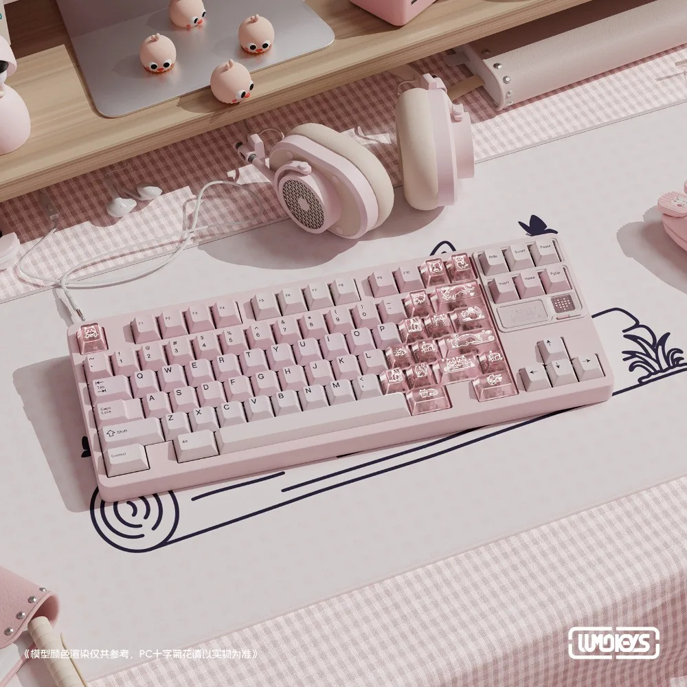 

Lumokeys Cat-lumo Theme Keycaps Set 220Keys PBT Custom Keyboard Cap Cherry Profile Translucent Keycaps for Mechanical Keyboard