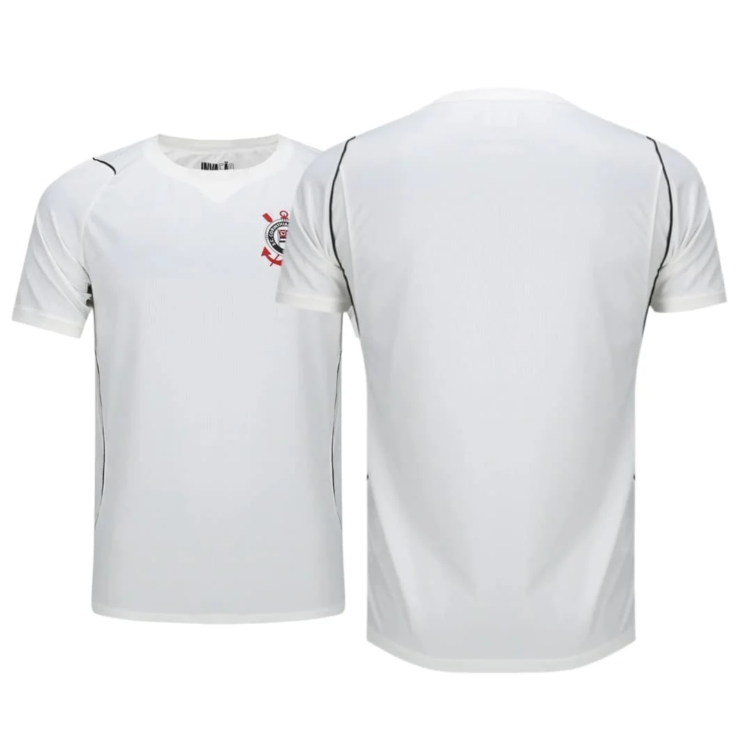 Sommer Brasilien Timão Fußballtrikot Corinthians Schwarz Gestreiftes T-Shirt Familien-Partnerlook für Sport, Streetwear und Freizeitkleidung – Detail 4